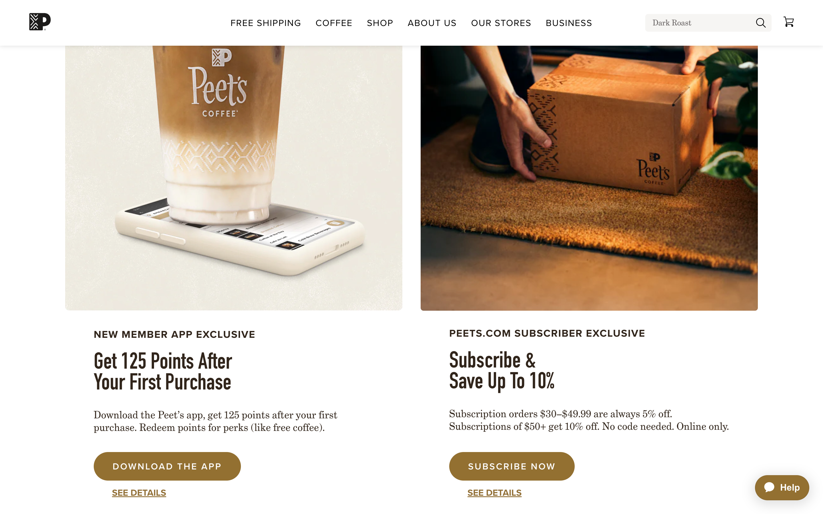 Peet's Coffee screenshot 3